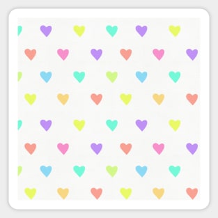 Rainbow Hearts Pattern Sticker